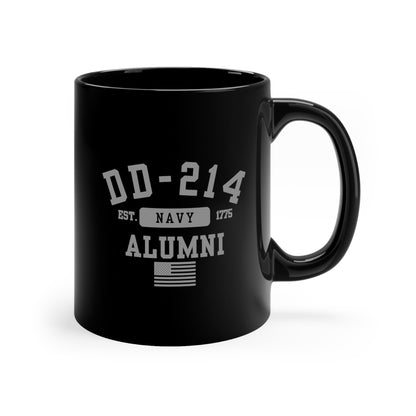 DD-214 Alumni (NAVY) - 11oz Black Mug - Premium Mug from Printify - Just $19.97! Shop now at Grizzly Creek Apparel