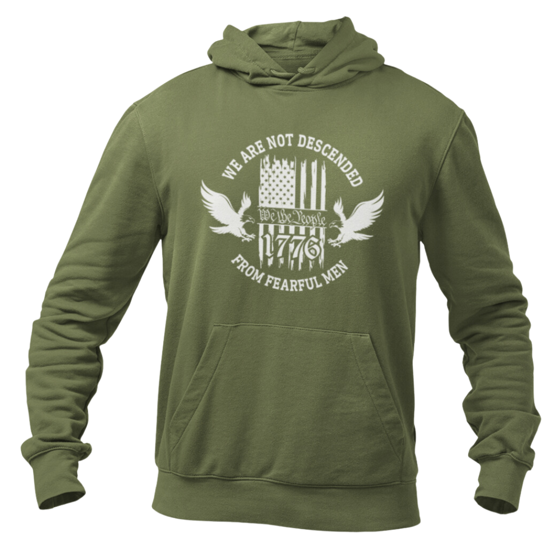 We are not descended from fearful men unisex hoodie - Premium Hoodie from Printify - Just $44.97! Shop now at Grizzly Creek Apparel